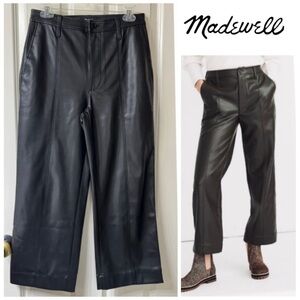 Madewell Emmett Wide Leg Faux Leather Pants MB269